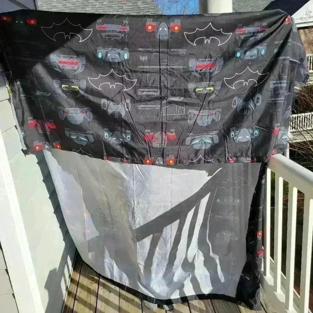 BATMAN DC COMICS BEDDING SUPER SOFT TWIN SIZE TOP SHEET BLACK